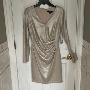 Shimmery champagne gold dress